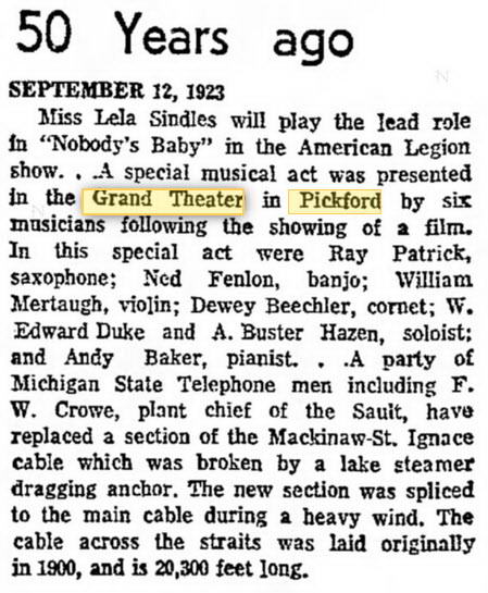 Grand Theatre - Sept 12 1973 Referring To 1923 (newer photo)